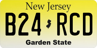 NJ license plate B24RCD