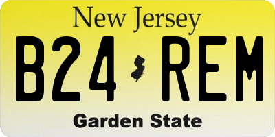 NJ license plate B24REM