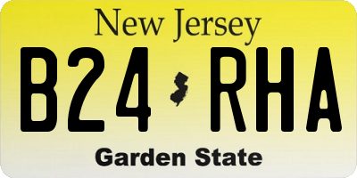 NJ license plate B24RHA