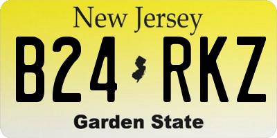 NJ license plate B24RKZ