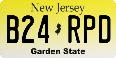 NJ license plate B24RPD