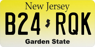 NJ license plate B24RQK