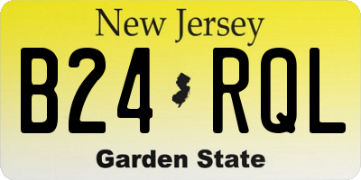 NJ license plate B24RQL