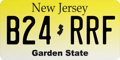 NJ license plate B24RRF