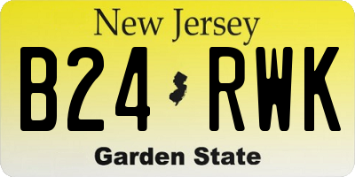 NJ license plate B24RWK