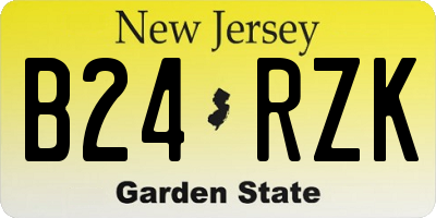 NJ license plate B24RZK
