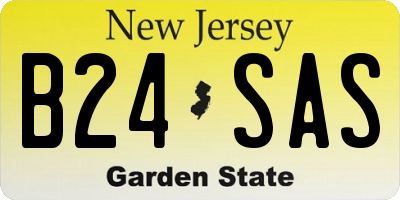 NJ license plate B24SAS