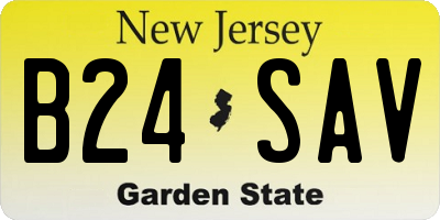 NJ license plate B24SAV