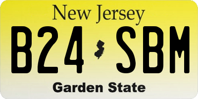 NJ license plate B24SBM