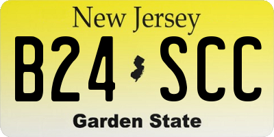 NJ license plate B24SCC