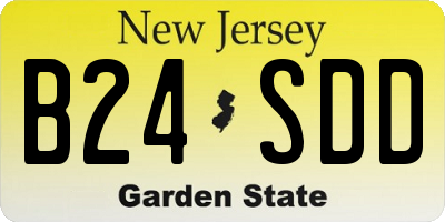 NJ license plate B24SDD