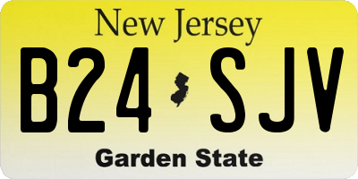 NJ license plate B24SJV