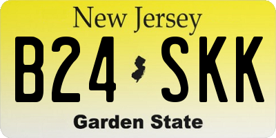 NJ license plate B24SKK