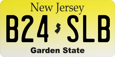 NJ license plate B24SLB