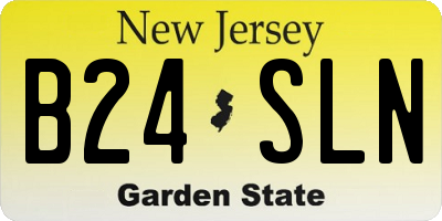 NJ license plate B24SLN
