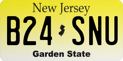 NJ license plate B24SNU