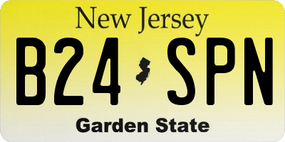 NJ license plate B24SPN