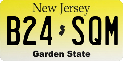 NJ license plate B24SQM