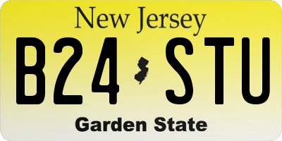 NJ license plate B24STU
