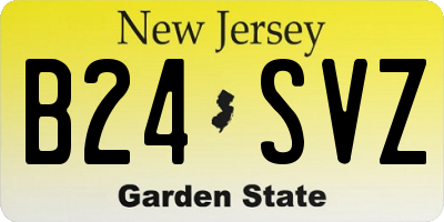 NJ license plate B24SVZ