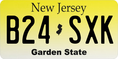NJ license plate B24SXK
