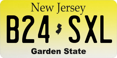 NJ license plate B24SXL