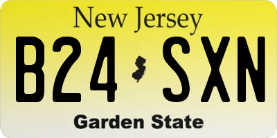 NJ license plate B24SXN