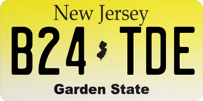 NJ license plate B24TDE