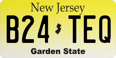 NJ license plate B24TEQ