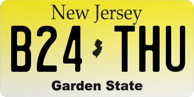 NJ license plate B24THU