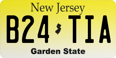 NJ license plate B24TIA
