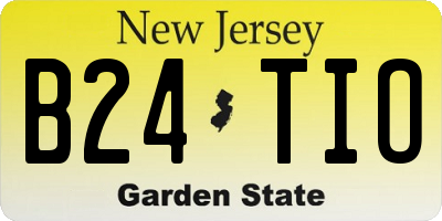 NJ license plate B24TIO