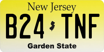 NJ license plate B24TNF