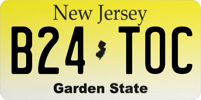 NJ license plate B24TOC