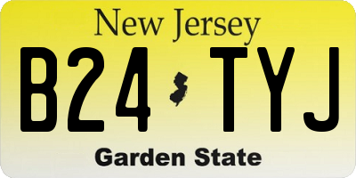 NJ license plate B24TYJ