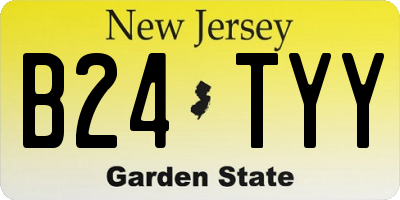 NJ license plate B24TYY