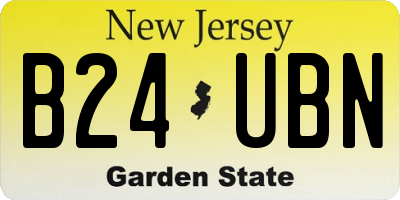 NJ license plate B24UBN