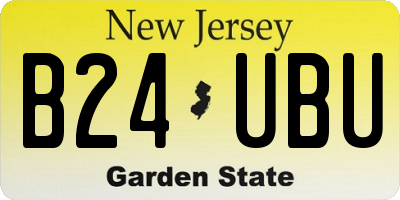 NJ license plate B24UBU