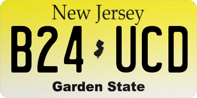 NJ license plate B24UCD