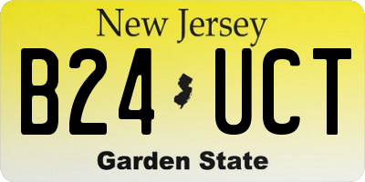 NJ license plate B24UCT