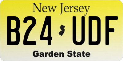 NJ license plate B24UDF