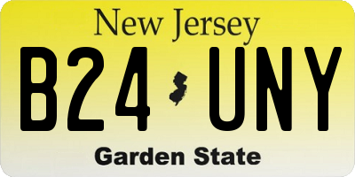 NJ license plate B24UNY