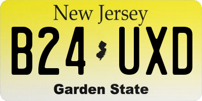 NJ license plate B24UXD