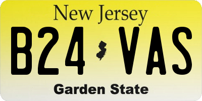 NJ license plate B24VAS
