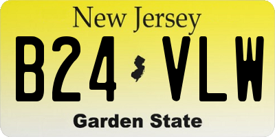 NJ license plate B24VLW