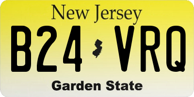 NJ license plate B24VRQ