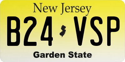 NJ license plate B24VSP