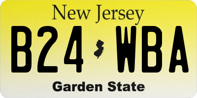 NJ license plate B24WBA