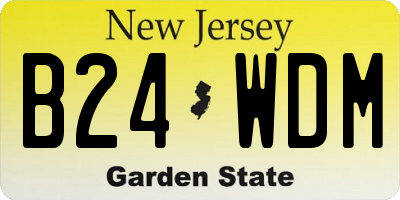 NJ license plate B24WDM