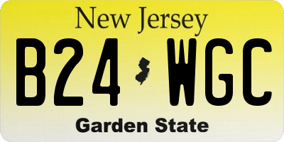 NJ license plate B24WGC